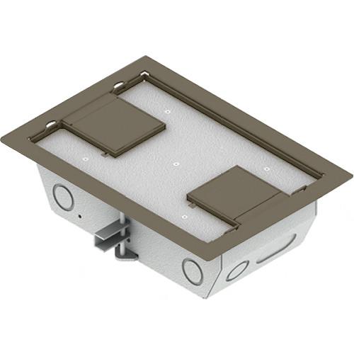 FSR RFL3-D1G-CLYDD Carpet Trim Cover- Dual Door- 3.25" Deep Floor Box