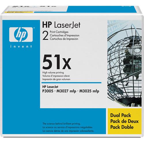 HP 51XD LaserJet Dual Pack Black Print Cartridges