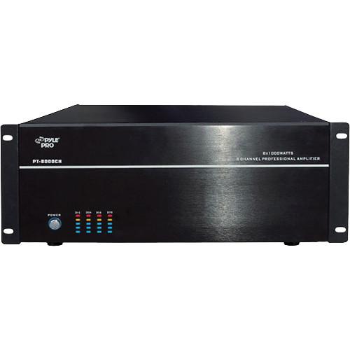 Pyle Pro PT8000CH 8-Channel Stereo Mono Amplifier