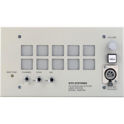 Telex WMS-300L Wall Mount User Station w A4F Headset Connector