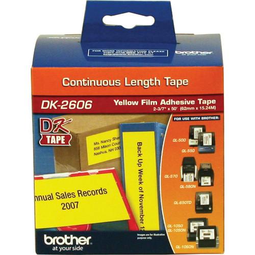 Brother DK2606 2.4" Black Print On Yellow Tape