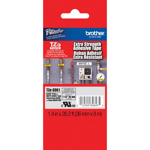 Brother TZeS961 Tape with Extra-Strength Adhesive for P-Touch Labelers