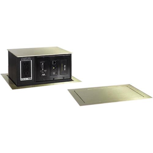 FSR PTB-3-BRS Pop-Up Table Box AC Outlet 3 Gang Brass