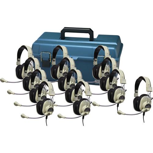 HamiltonBuhl LCP 12 HA66M 12-User Lab Pack with HA-66M Headsets