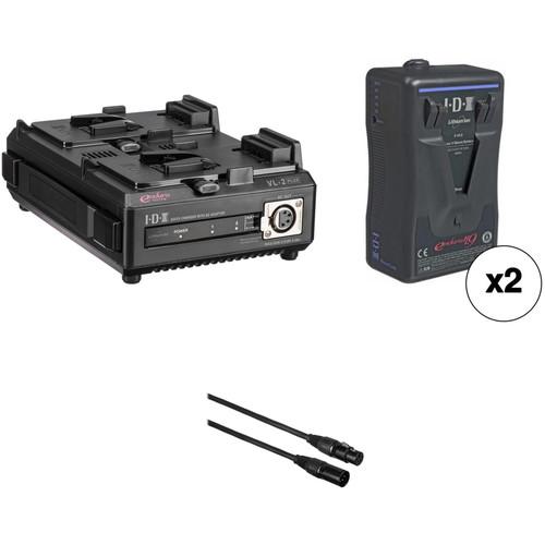 IDX System Technology E-HL9 V-Mount Dual Battery with Charger and XLR Cable Kit