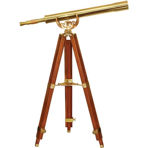 Barska 32x80 f 7.5 Anchormaster Classic Brass Telescope with Mahogany Tripod