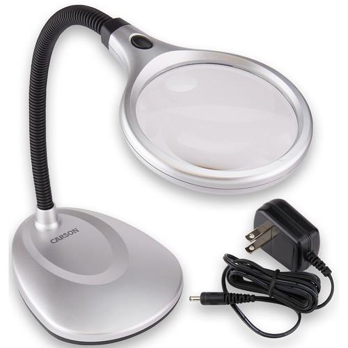 Carson LM-20 2x DeskBrite 200 Desk Lamp Magnifier with 5x Power Spot