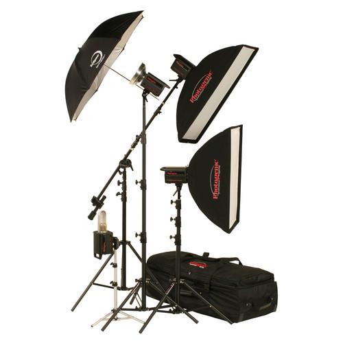 Photogenic 1,500W s PowerLight 4 Light Studio Kit with PocketWizard