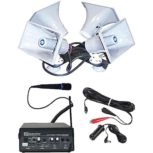 AmpliVox Sound Systems S314 Sound Cruiser 50W Quad Horn Mobile PA System