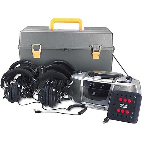 AmpliVox Sound Systems SL1071 6-Station Deluxe Listening Center Boombox with Headphones