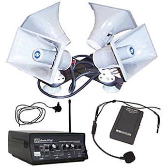 AmpliVox Sound Systems SW314 Sound Cruiser Wireless 50W Quad Horn Mobile PA System