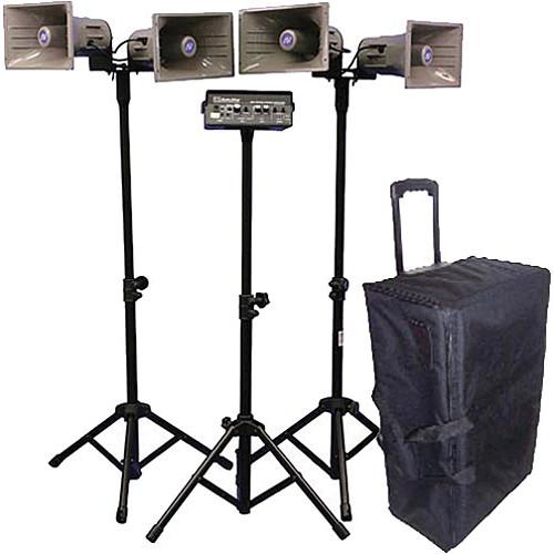 AmpliVox Sound Systems SW660 Quad Half-Mile Hailer Portable Wireless PA Kit