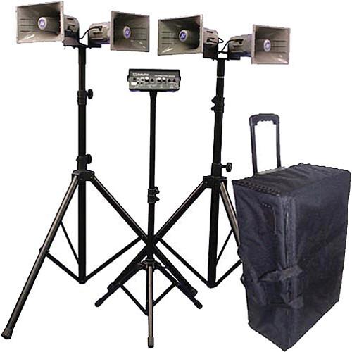 AmpliVox Sound Systems SW662 Quad Half-Mile Hailer Portable Wireless PA Kit