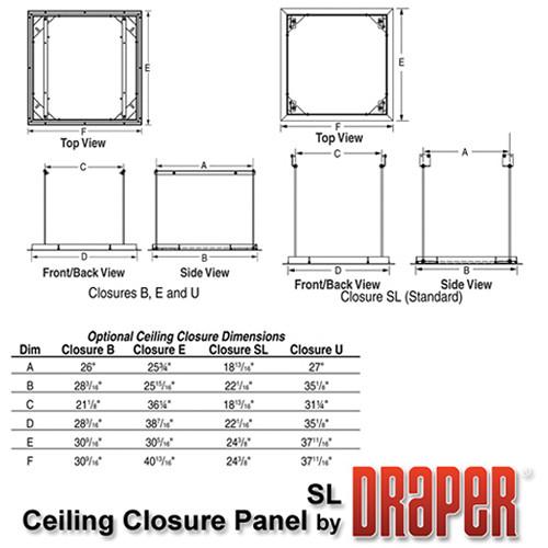 Draper 300291 Ceiling Closure Panel for
