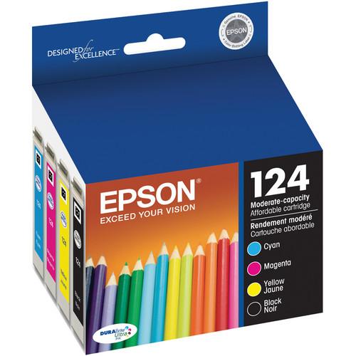 Epson T124120-BCS 124 Combo-Pack Moderate Capacity Ink Cartridges
