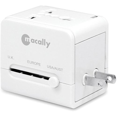 Macally Universal Power Plug Adapter with USB Charger