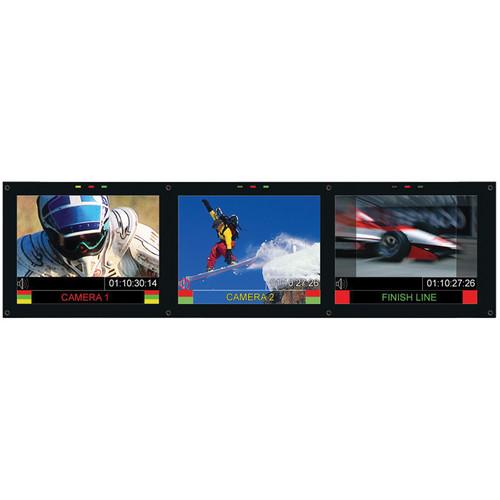 Marshall Electronics Triple 6.5" Rack Mounted Monitor Set with 3G HD SD-SDI