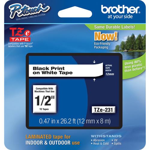Brother TZe231 Laminated Tape for P-Touch Labelers