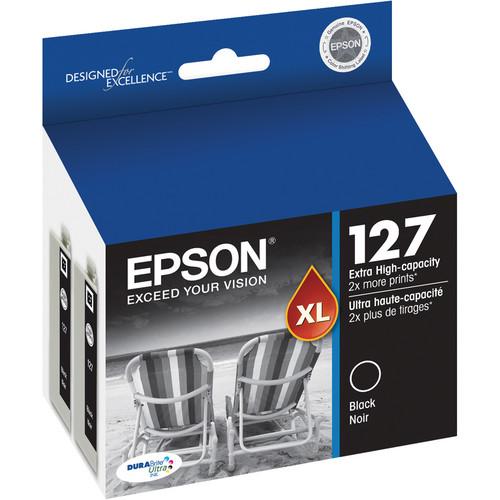 Epson T127120 127 Dual Pack Extra High-Capacity Black Ink Cartridge