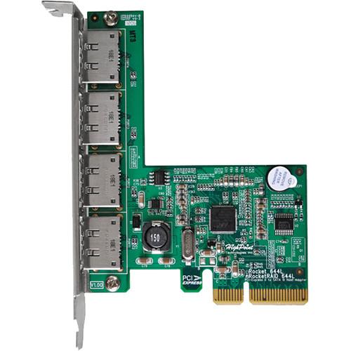 HighPoint RocketRAID 644L 4-Port eSATA 6 Gbps PCIe 2.0 x4 RAID Host Adapter