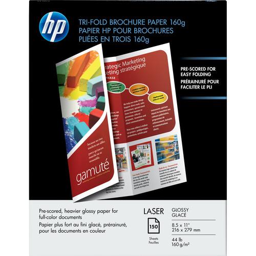 HP Q6612A Laser Glossy Tri-Fold Brochure Paper