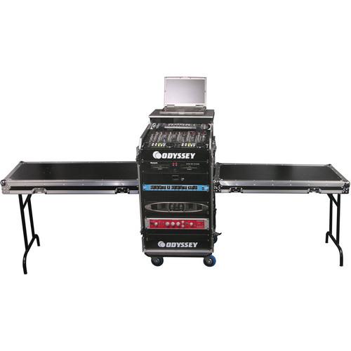 Odyssey Innovative Designs FZGS1214WDLXII Deluxe Dual Table Glide Style Combo Rack 12 over 14 Case