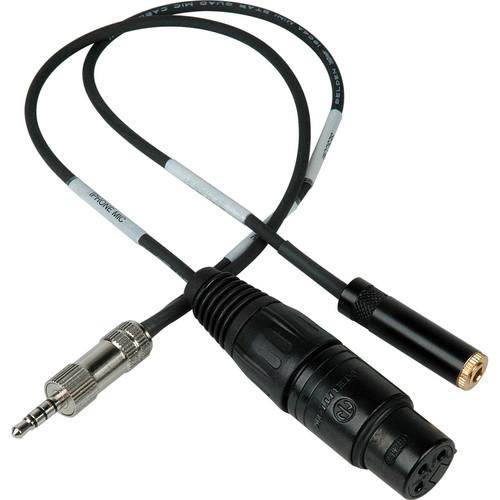 Sescom TRRS to XLR Microphone & 3.5mm Monitoring Jack Cable for Select iPhone iPod iPad