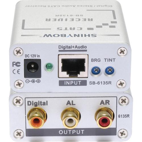 Shinybow SB-6135R CAT5 Composite Video, Digital & Stereo Audio Receiver