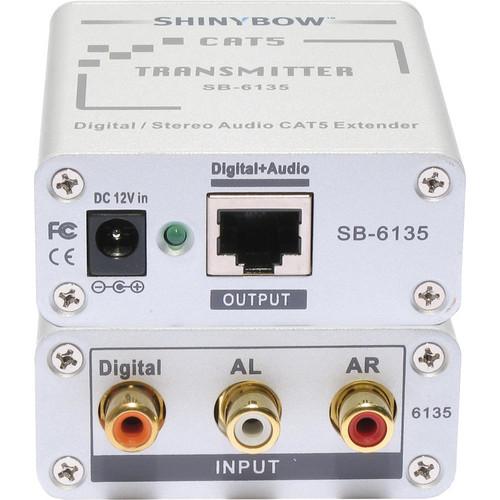 Shinybow SB-6135T CAT5 Composite Video Digital & Stereo Audio Transmitter