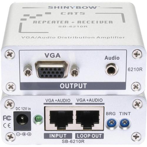 Shinybow SB-6210R CAT5 VGA RGBHV HDTV Stereo Audio Repeater & Receiver