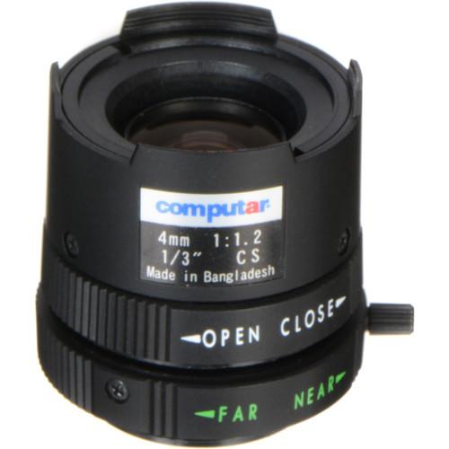 computar CS Mount 1 3" 4mm Fixed Focus Manual Iris Lens