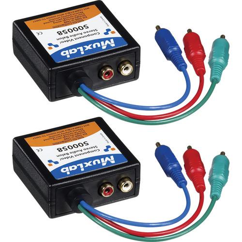 MuxLab Component Video & Stereo Analog Audio 2-Pack Balun Kit