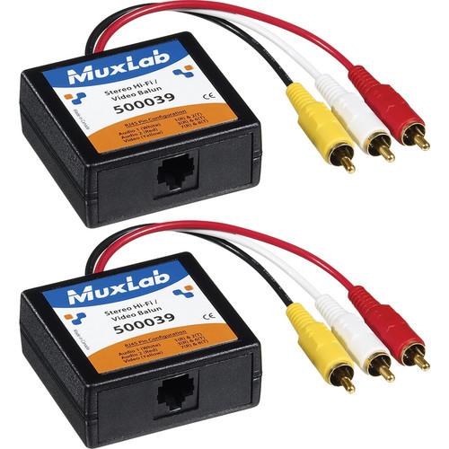 MuxLab Stereo Hi-Fi Video Balun 2-Pack Kit