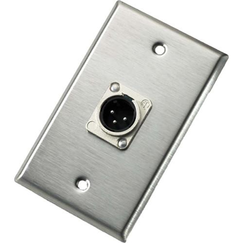 Neutrik 103M Single Gang Wall Plate with NC3MD-L-1 3-Pole Male XLR Receptacle