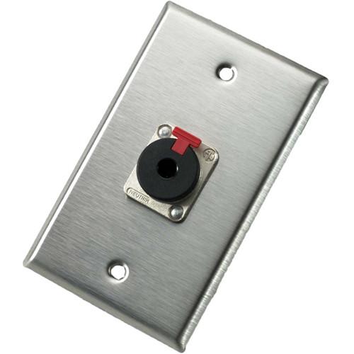 Neutrik 103P Single Gang Wall Plate with NJ3FP6C Locking 1 4" Phone Jack