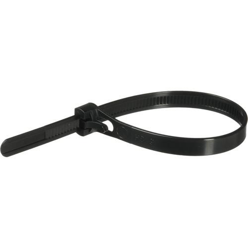 Pearstone 8" Reusable Plastic Cable Ties - Black