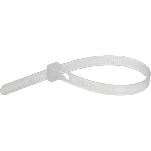 Pearstone 8" Reusable Plastic Cable Ties - Clear