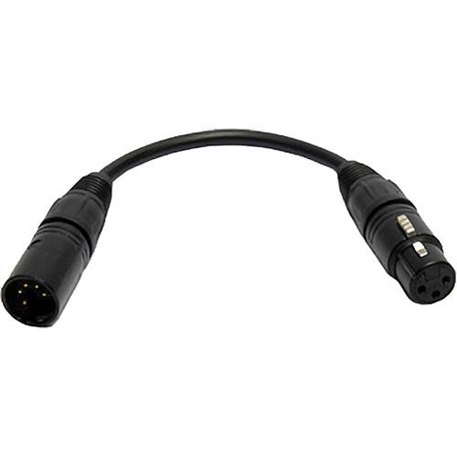 PSC 3-Pin Female XLR to 5-Pin Male XLR Input Cable for Panasonic Cameras
