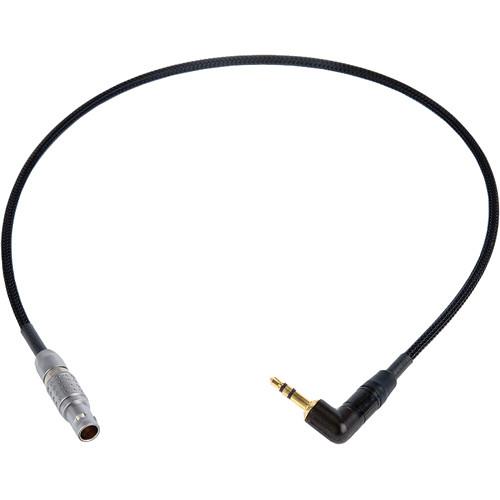 Remote Audio 5-pin Lemo to 3.5mm Right Angle Cable for Zaxcom QRX100 Timecode In and Out - 18"