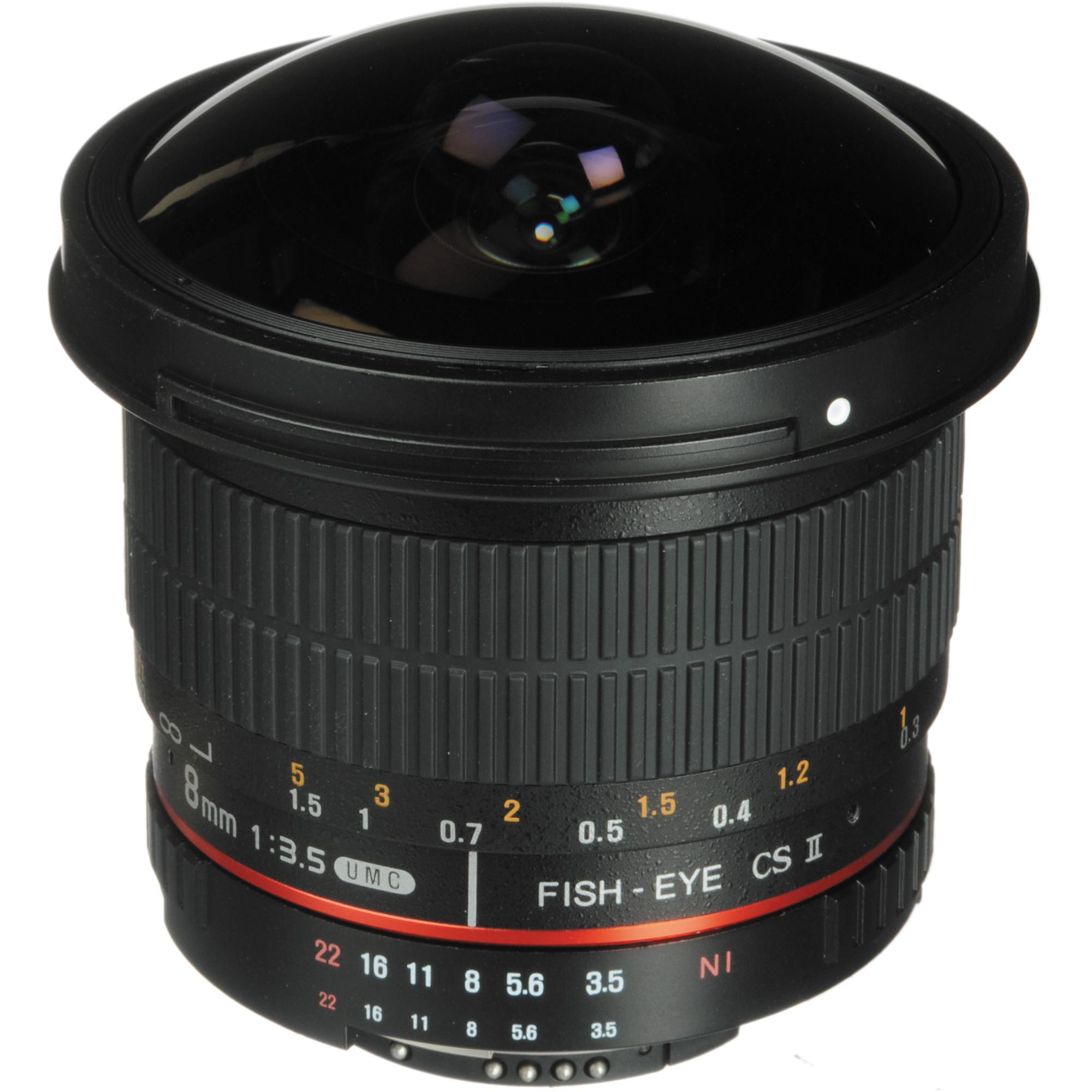 Rokinon 8mm f 3.5 HD Fisheye Lens with Removable Hood for Nikon
