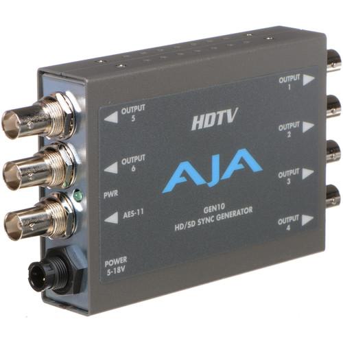 AJA GEN10 HD SD AES Sync Generator with Universal Power Supply