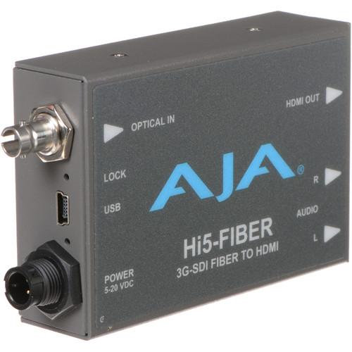 AJA HI5FIBER HD SD-SDI Over Fiber to HDMI Video and Audio Mini-Converter