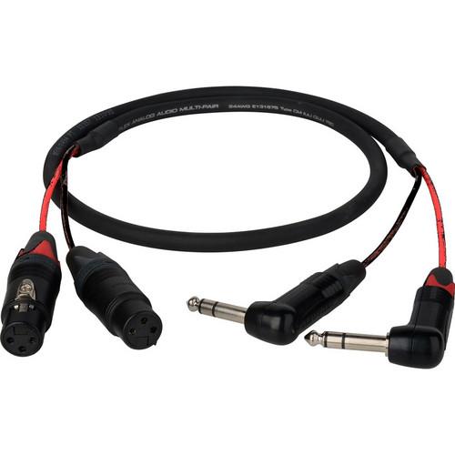 Laird Digital Cinema 1 4" TRS Right-Angle Plug to XLR Female Audio Breakout Cable for Blackmagic CC