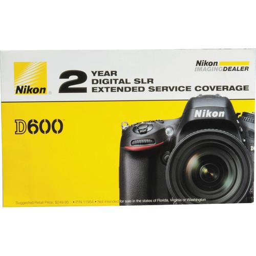Nikon 2-Year Extended Service Coverage for Nikon D600 and D610 DSLR Cameras