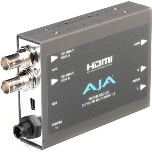 AJA Hi5-3G 3G Dual Link HD SD-SDI to HDMI Mini-Converter