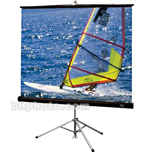 Draper Diplomat R Portable Tripod Projection Screen - 60 x 60" - 85" Diagonal - Square Format - Matte White with Black Plastisol Case