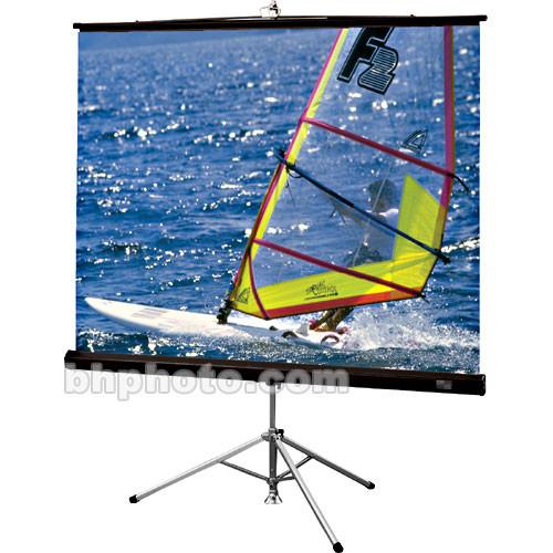 Draper Diplomat R Portable Tripod Projection Screen - 96 x 96" - 136" Diagonal - Square Format - Matte White with Black Carpet Case