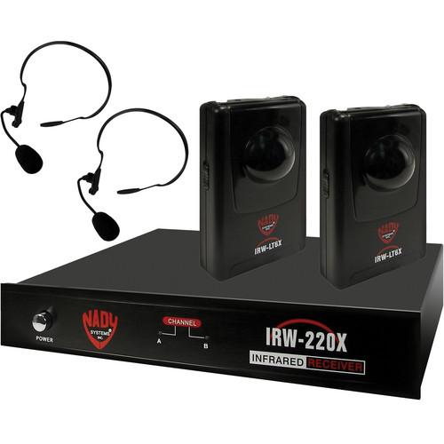 Nady Combo Infrared Wireless Microphone System with Headworn Microphones