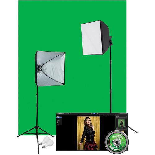Westcott Illusions uLite 2-Light Green Screen Photo Lighting Kit