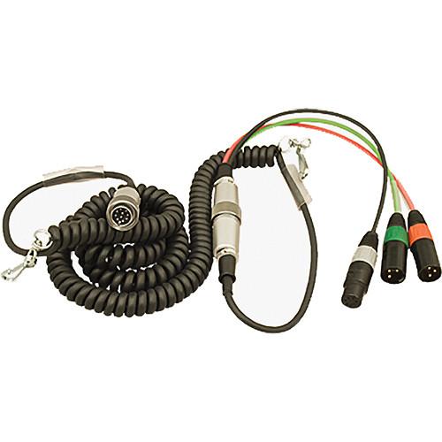 Ambient Recording HBS10Y10-5 Hirose 10-Pin Male to Hirose 10-Pin Female Coiled Breakaway Cable with Y Cable